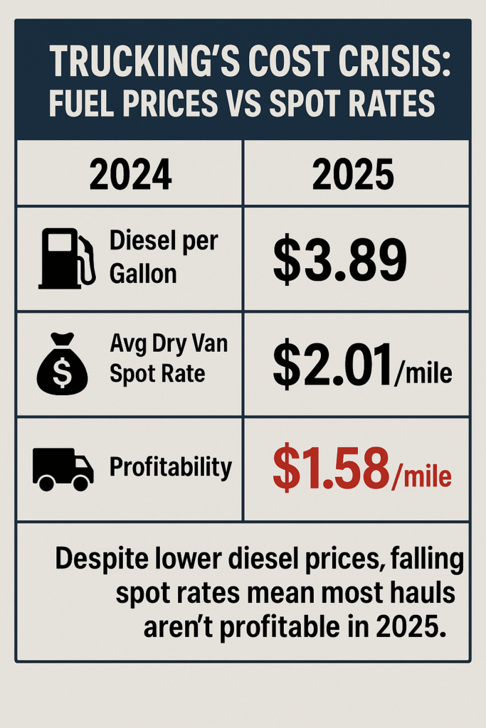 Trucking’s Cost Crisis Fuel Prices vs Spot Rates.